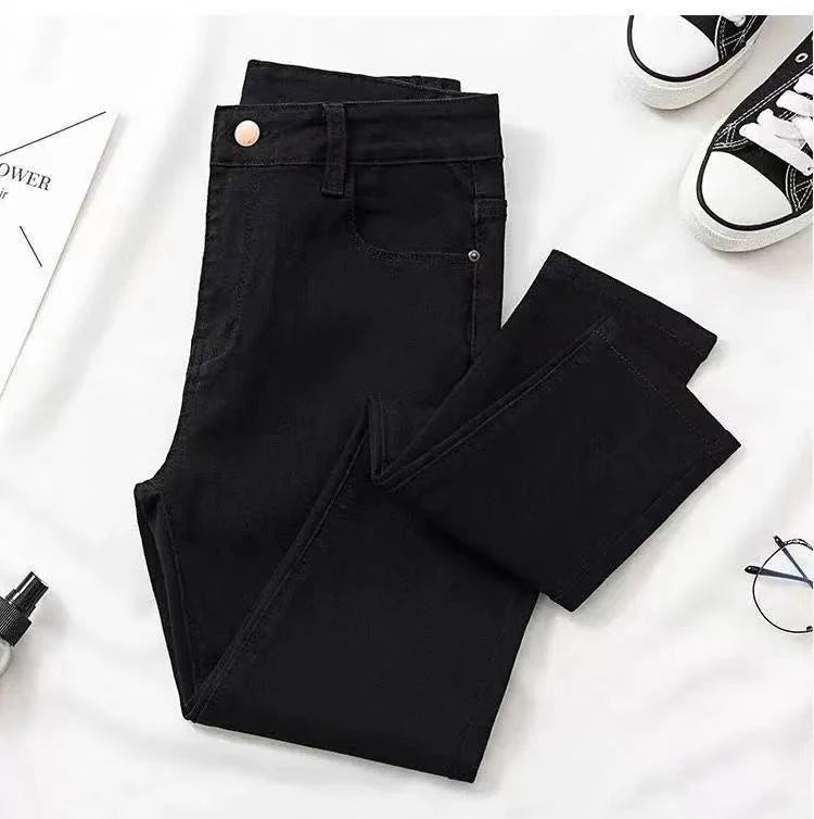 High Waist Slim Fit Jeans – Elastische Bleistifthose für Damen